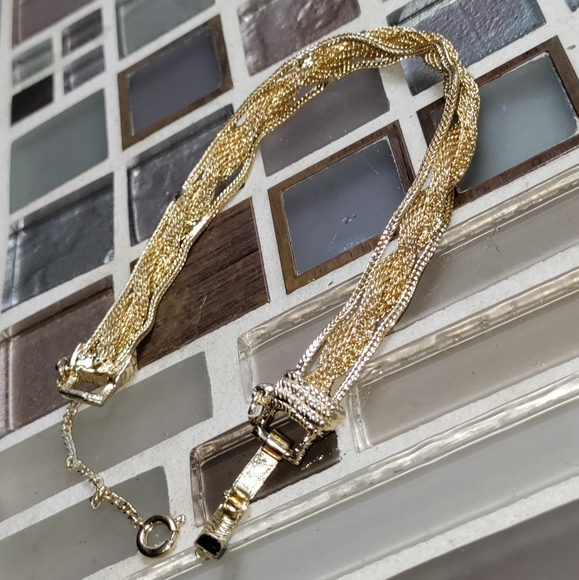 Vintage Gold bracelet-Circa 1930s - Picture 8 of 9